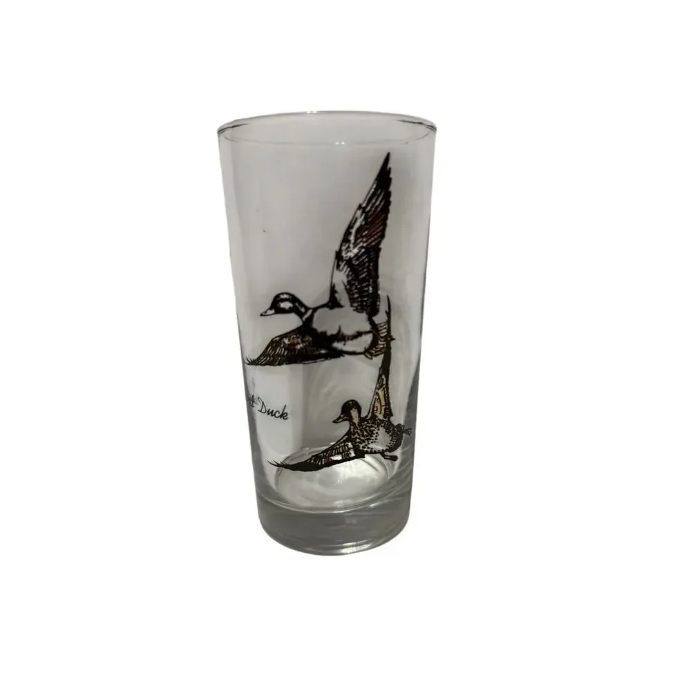 VTG MCM Sportsman Game Bird Highball Barware Glasses (Set of 6)